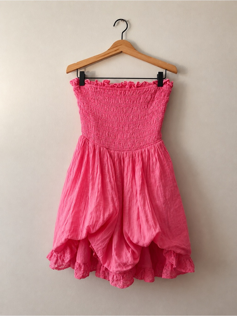Free People Josephine Bustle Mini Dress Bubblegum Pink Size Small - Picture 2 of 5